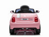 Fiat 500 kinderauto 12 volt roze met afstandsbediening