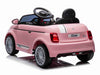 Fiat 500 kinderauto 12 volt roze met afstandsbediening