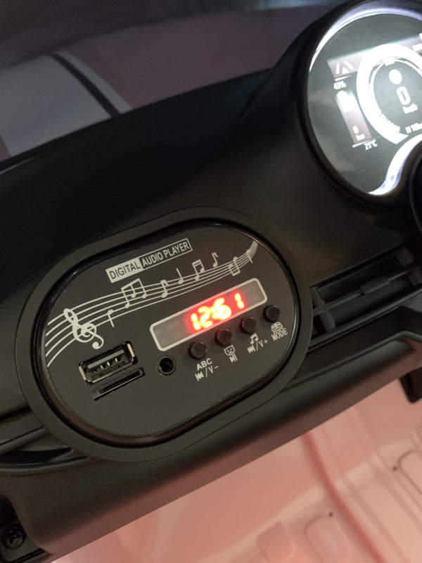 Fiat 500 kinderauto 12 volt roze met afstandsbediening