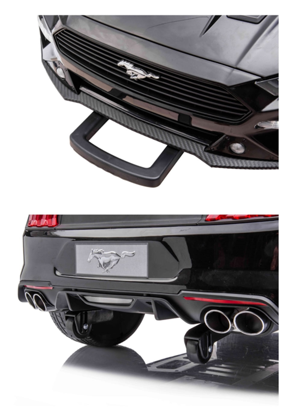 Ford Mustang Gt-500 | elektrische kinderauto 24V MP4 Full Options zwart