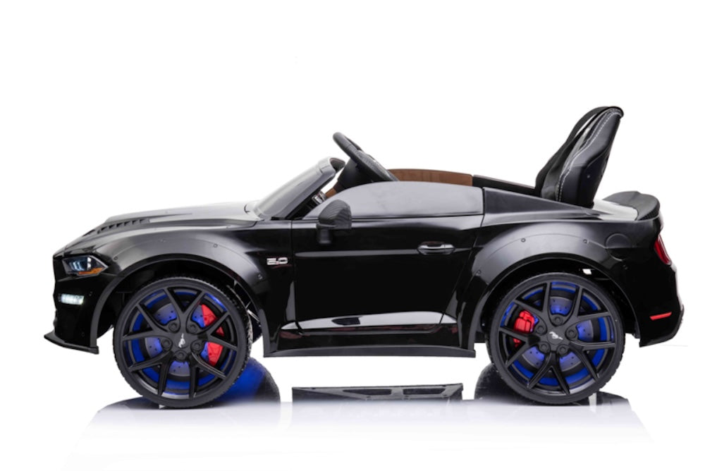 Ford Mustang Gt-500 | elektrische kinderauto 24V MP4 Full Options zwart