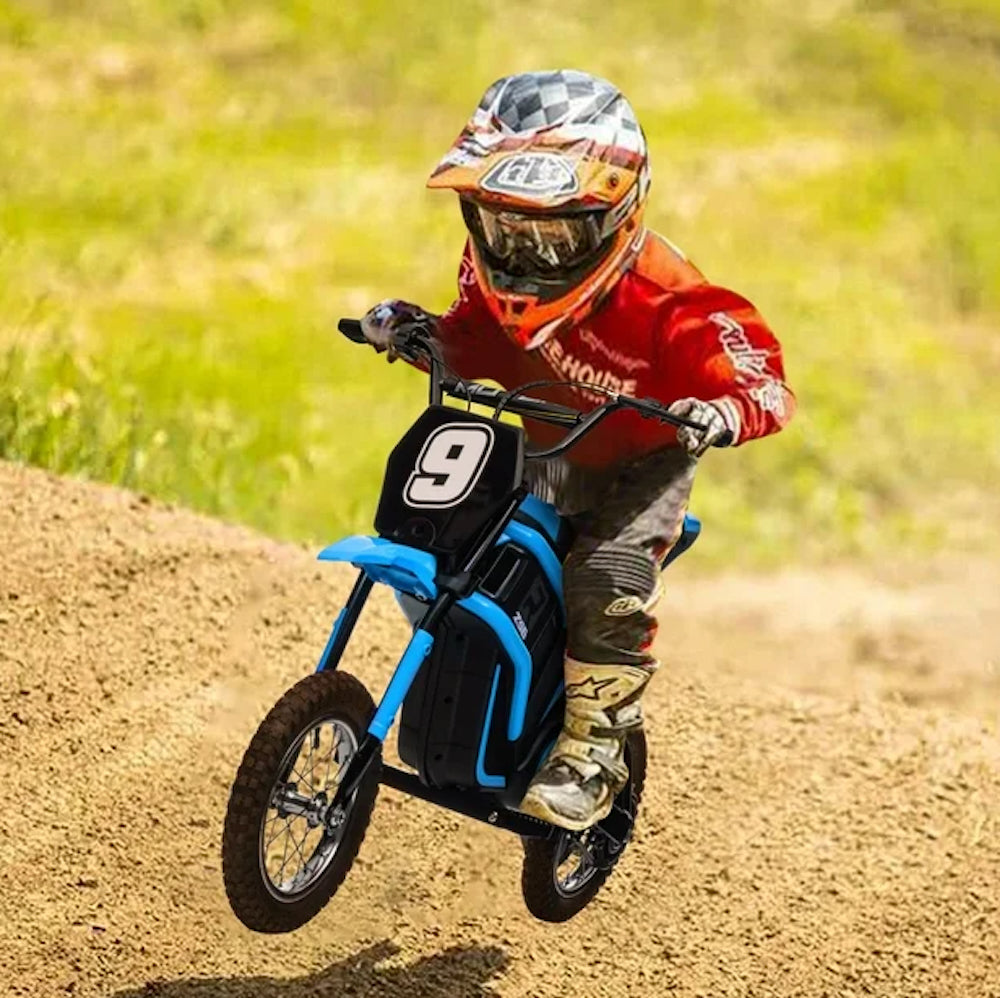 Kinder Crossmotor | Elektrische kindermotor 24V blauw