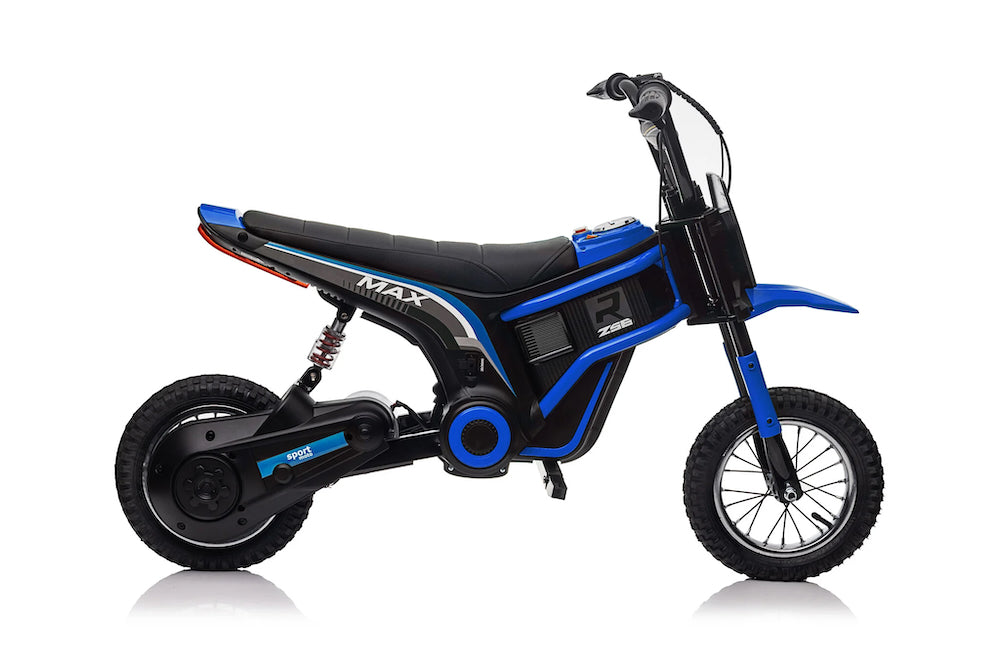 Kinder Crossmotor | Elektrische kindermotor 24V blauw