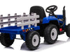 Kindertractor 12V | Tractor met aanhanger blauw