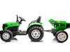 Kindertractor 24 volt met aanhanger (groen) | Ridecars.nl