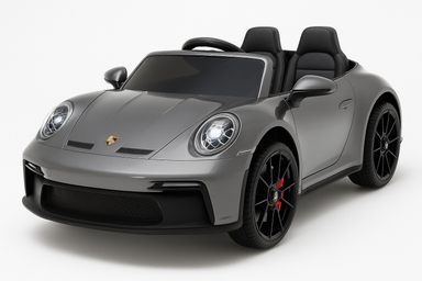 Kinderauto Porsche 911 GT3 24 volt 2 persoons MP4 4WD grijs metallic