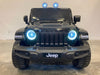 Kinderauto Jeep Wrangler 4x4 12 volt accu zwart metallic - RideCars