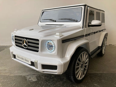 Kinderauto Mercedes G500 wit 12 volt - RideCars