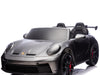 Kinderauto Porsche 911 GT3 24 volt 2 persoons MP4 4WD grijs metallic