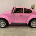 Kinderauto Volkswagen kever roze - 12 volt - RideCars