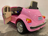 Kinderauto Volkswagen kever roze - 12 volt - RideCars