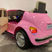 Kinderauto Volkswagen kever roze - 12 volt - RideCars