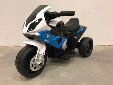 Kindermotor mini BMW S1000 RR - kinder trike elektrisch 6 volt blauw - RideCars
