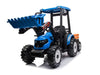 Kinder tractor 24V + frontlader + aanhanger blauw