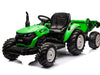 Kindertractor 24 volt met aanhanger (groen)