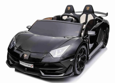 Lamborghini Aventador | elektrische kinderauto 24V MP4 zwart - twee persoons