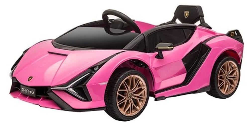 Lamborghini Sian | elektrische kinderauto 12V MP4 roze