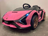 Lamborghini Sian kinderauto 12 volt roze - RideCars