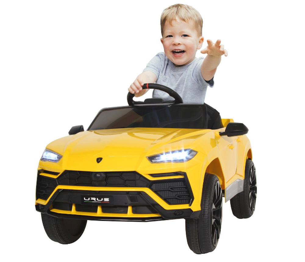 Lamborghini Urus | elektrische kinderauto 12V geel