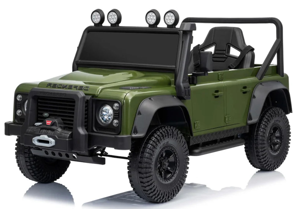 Land Rover Defender 110 SVX elektrische kinderauto groen 12V