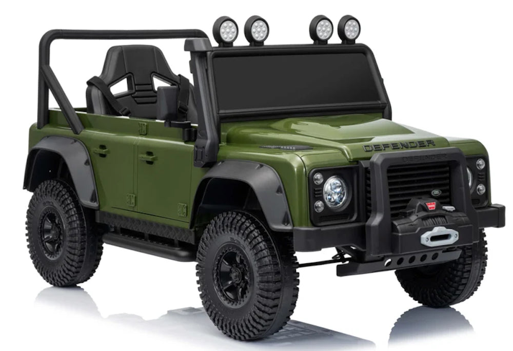 Land Rover Defender 110 SVX elektrische kinderauto groen 12V