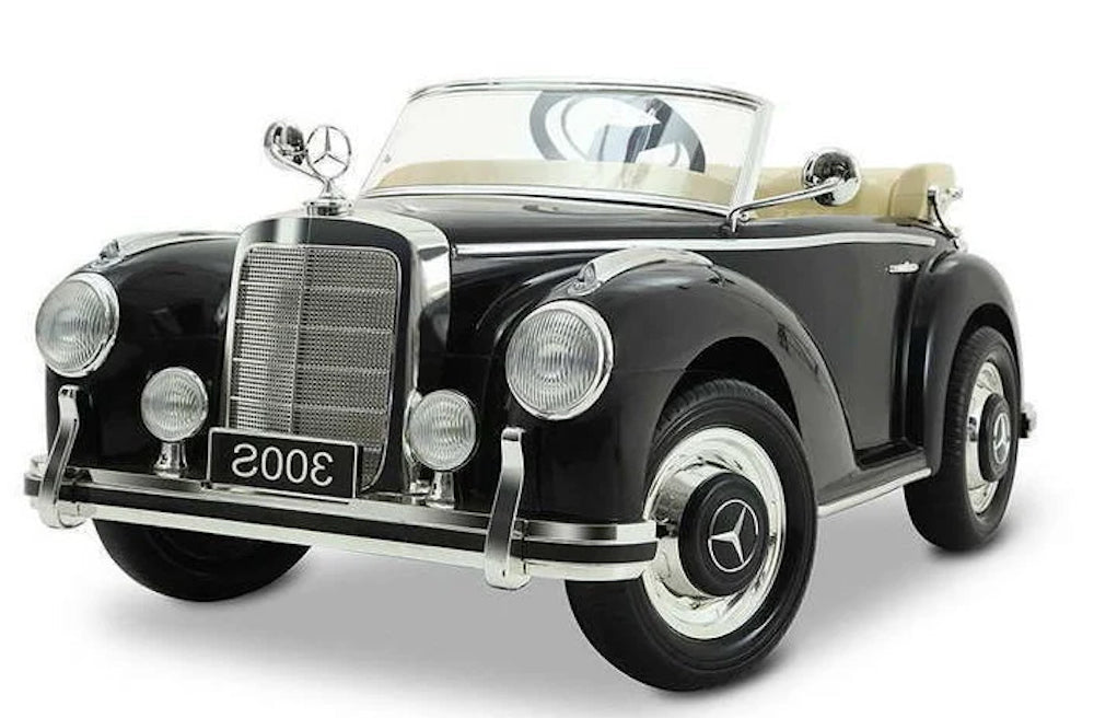 Mercedes 300 S | elektrische kinderauto 12V oldtimer zwart
