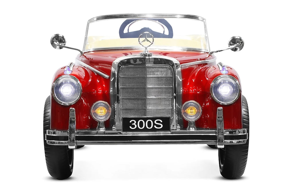 Mercedes 300 S | elektrische kinderauto 12V oldtimer rood