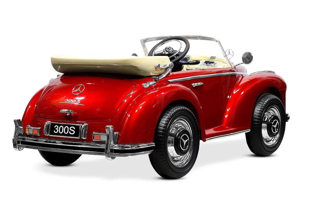 Mercedes 300 S | elektrische kinderauto 12V oldtimer rood