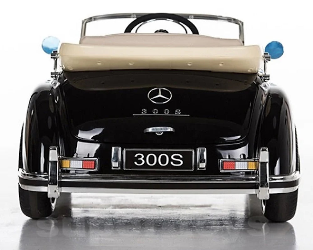 Mercedes 300 S | elektrische kinderauto 12V oldtimer zwart