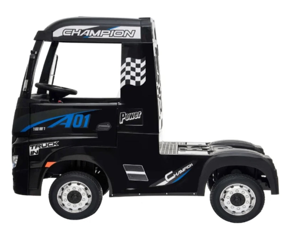 Mercedes Actros | elektrische kinder vrachtwagen 12V 4WD zwart