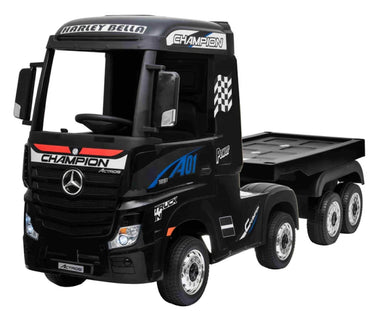 Mercedes Actros | elektrische  kinder vrachtwagen 12 volt 4WD zwart full options