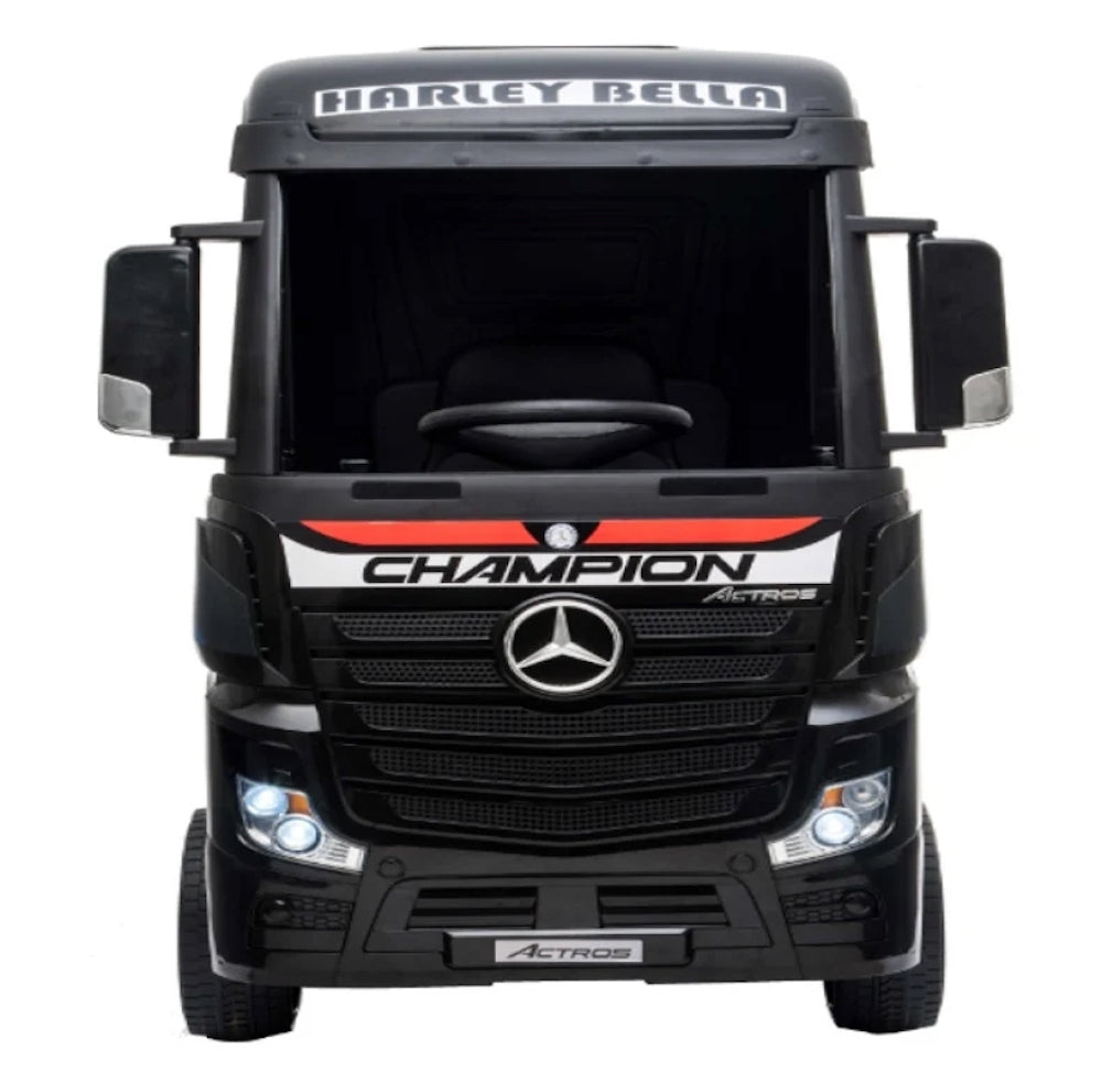 Mercedes Actros | elektrische kinder vrachtwagen 12V 4WD zwart