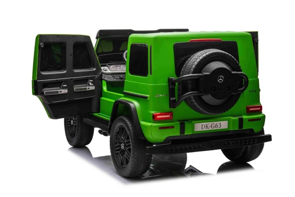 Mercedes G63 AMG XL | 24V 4x4 elektrische kinderauto MP4 scherm mat groen
