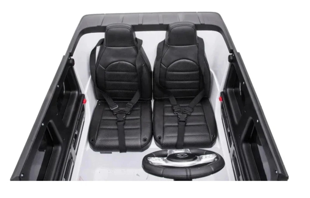 Mercedes G63 AMG | elektrische kinderauto 24V 4WD twee persoons wit