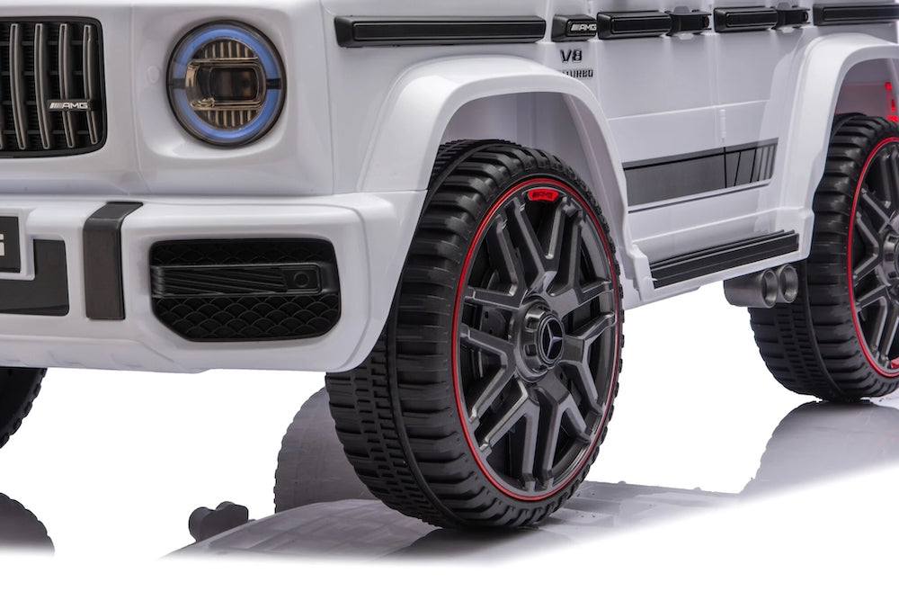 Mercedes G63 AMG | elektrische kinderauto 12V wit
