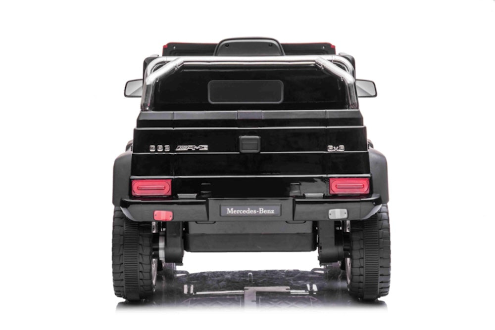 Mercedes G63 elektrische kinderauto 12V 6x6 zwart 1 persoons
