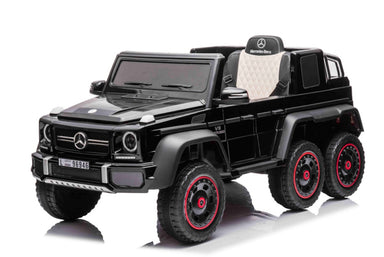 Mercedes G63 elektrische kinderauto 12V 6x6 zwart 1 persoons
