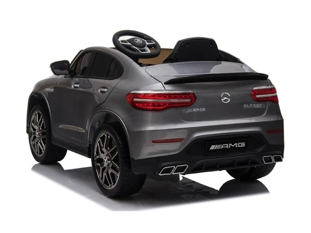 Mercedes GLC 63 AMG | elektrische kinderauto 12V grijs metallic