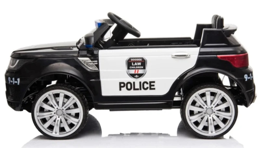 Politie SUV | Elektrische kinderauto 12V met sirene + megafoon