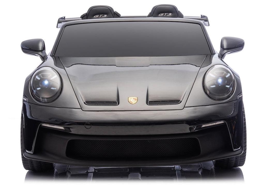 Porsche 911 GT3 kinderauto 24V MP4 2 persoons zwart metallic