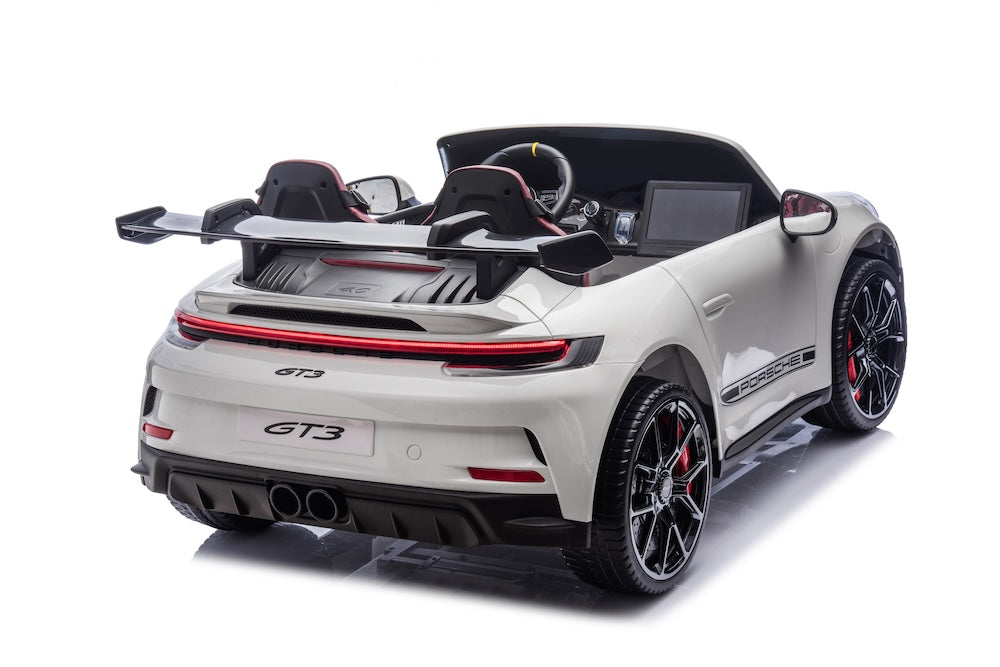 Porsche 911 GT3 | elektrische kinderauto 24V 4WD 2 persoons wit