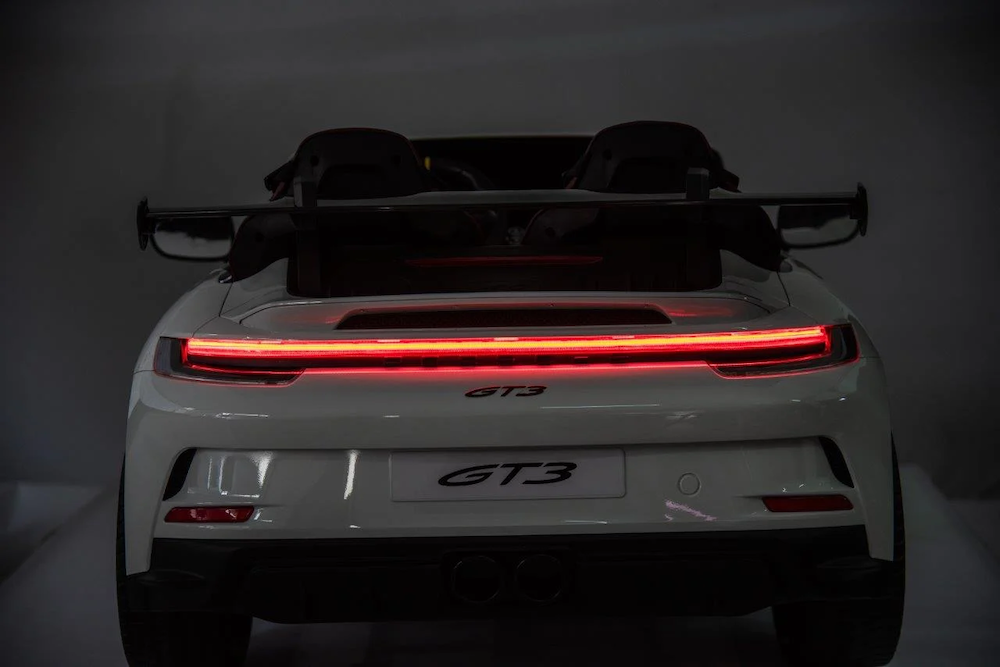 Porsche 911 GT3 | elektrische kinderauto 24V 4WD 2 persoons wit