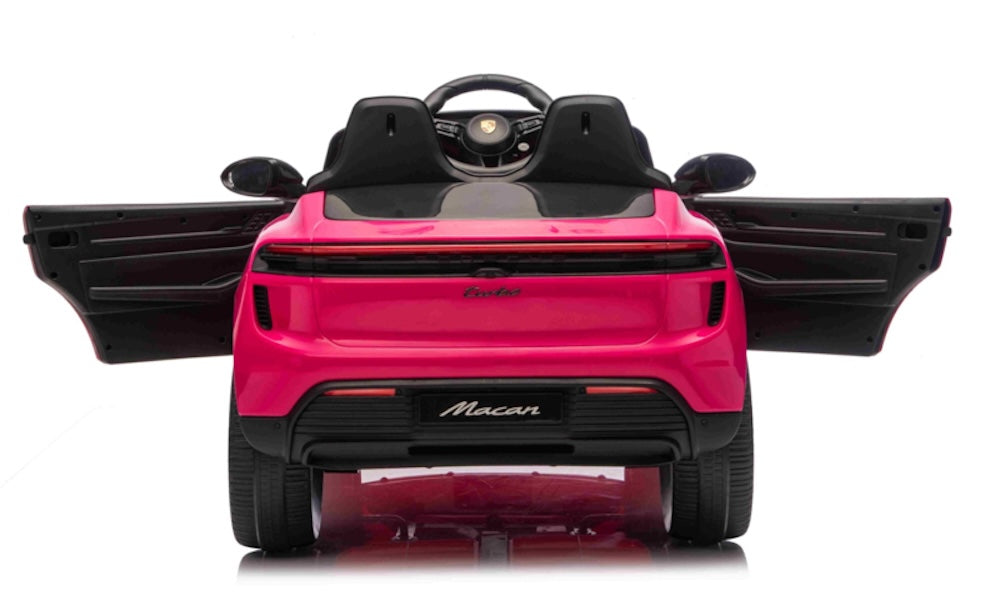 Porsche Macan Turbo elektrische kinderauto 12V 1 persoons roze