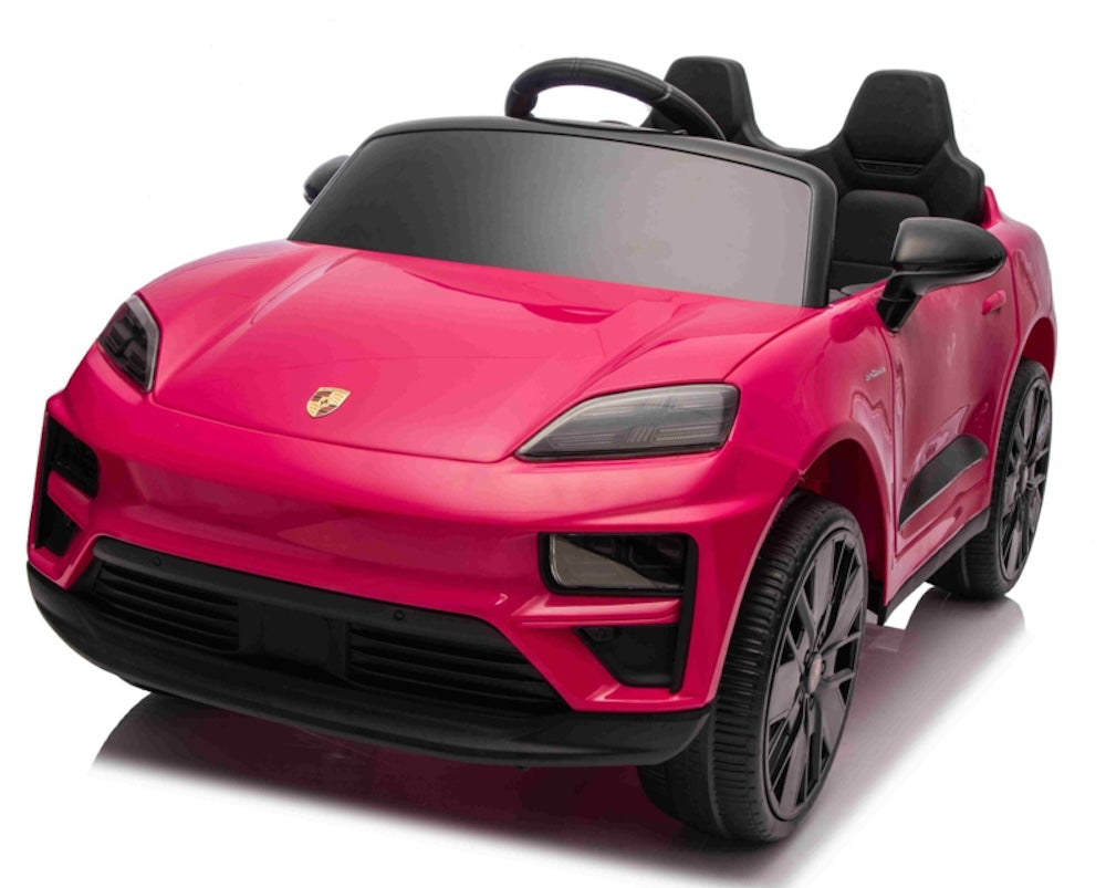 Porsche Macan Turbo elektrische kinderauto 12V 1 persoons roze