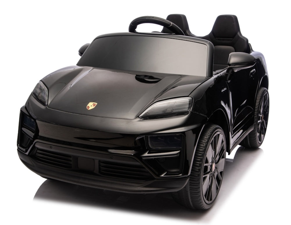 Porsche Macan Turbo elektrische kinderauto 12V 1 persoons zwart