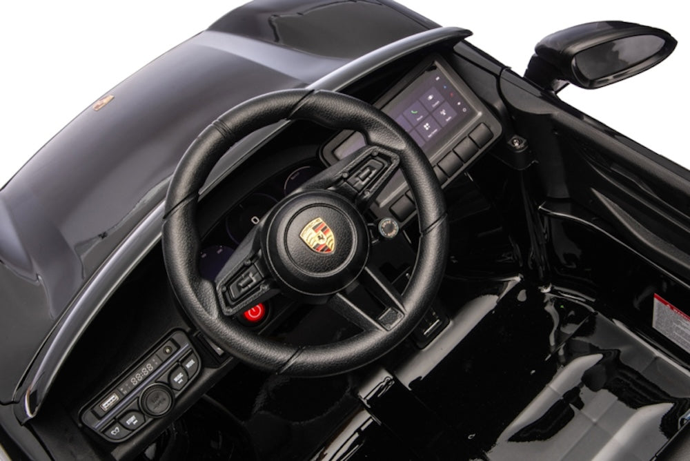 Porsche Macan Turbo elektrische kinderauto 12V 1 persoons zwart