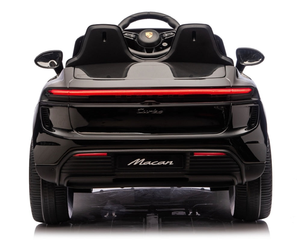 Porsche Macan Turbo elektrische kinderauto 12V 1 persoons zwart