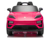 Porsche Macan Turbo elektrische kinderauto 12V 1 persoons roze