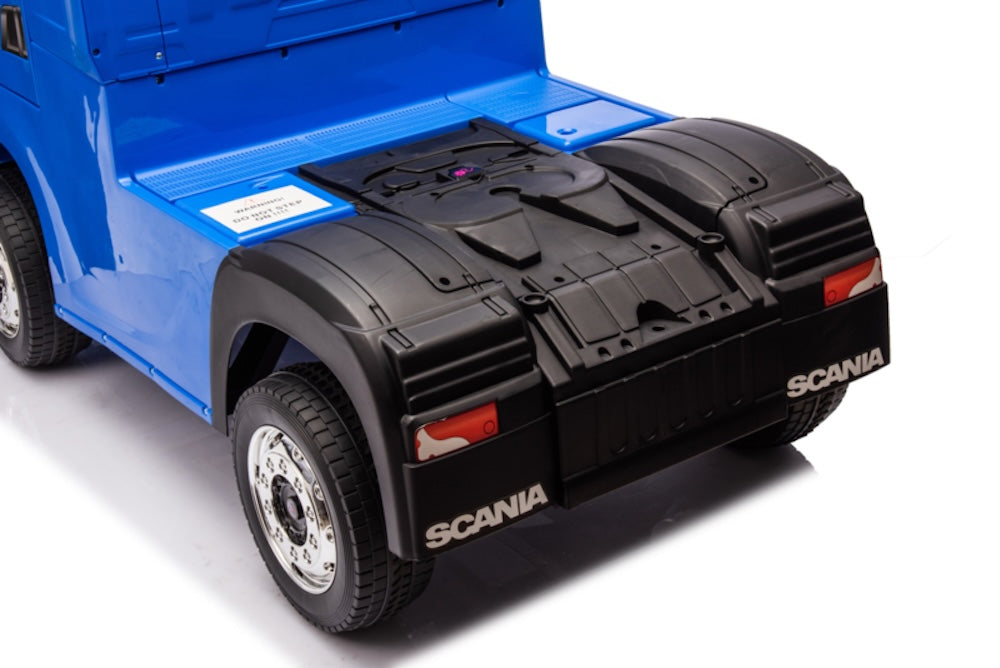 Scania 500 R | kinder vrachtwagen 12V 4WD blauw