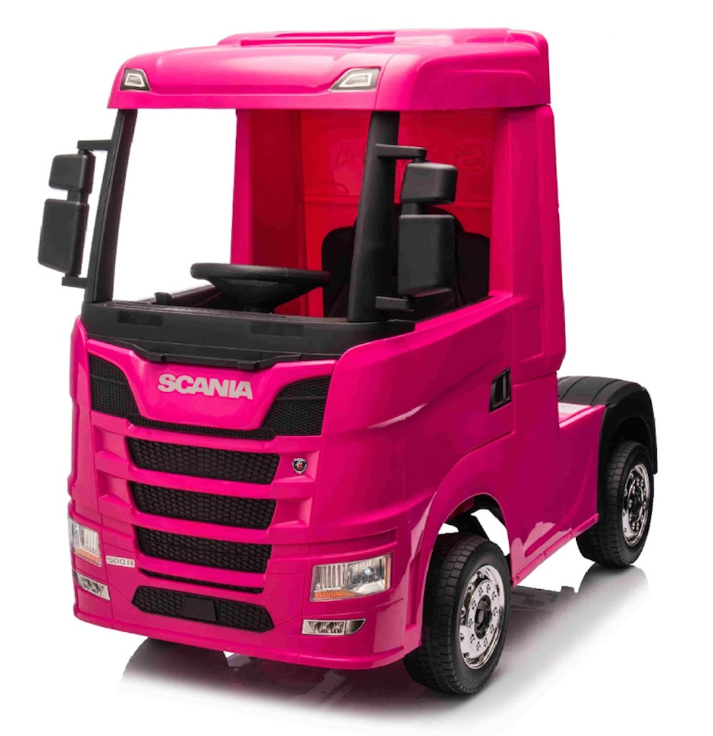 Scania 500 R | elektrische kindervrachtwagen 12V 4WD roze